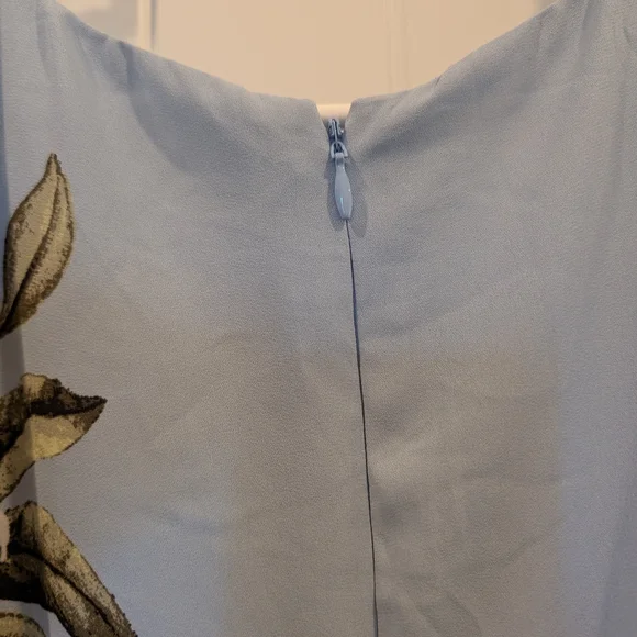 White House Black Market Blue and Yellow High Low Dress - Picture 5 of 8